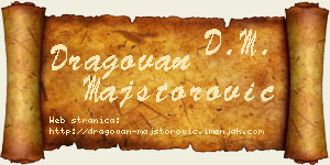 Dragovan Majstorović vizit kartica